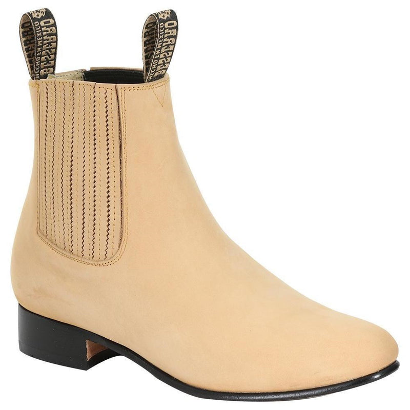 EL BESSERRO Men's Tan Suede Ankle Boots