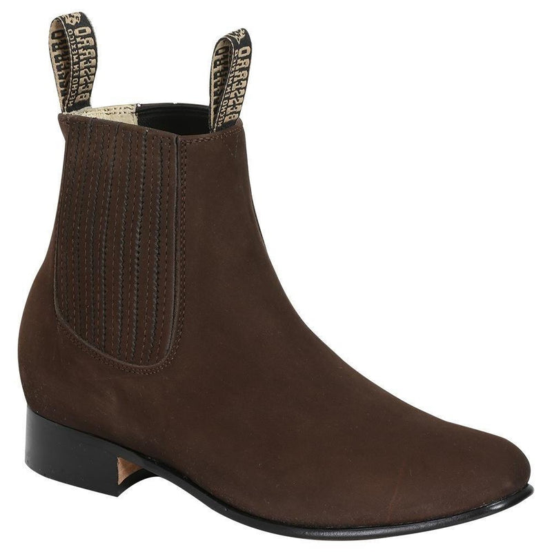 EL BESSERRO Men's Black Goat Ankle Boots