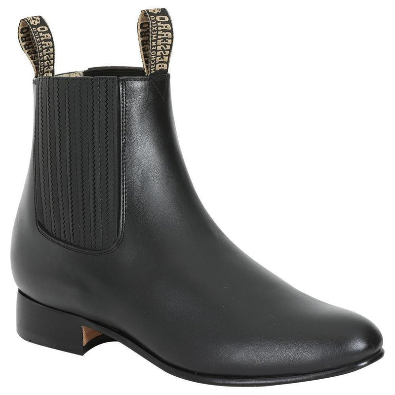 EL BESSERRO Men's Black Goat Ankle Boots