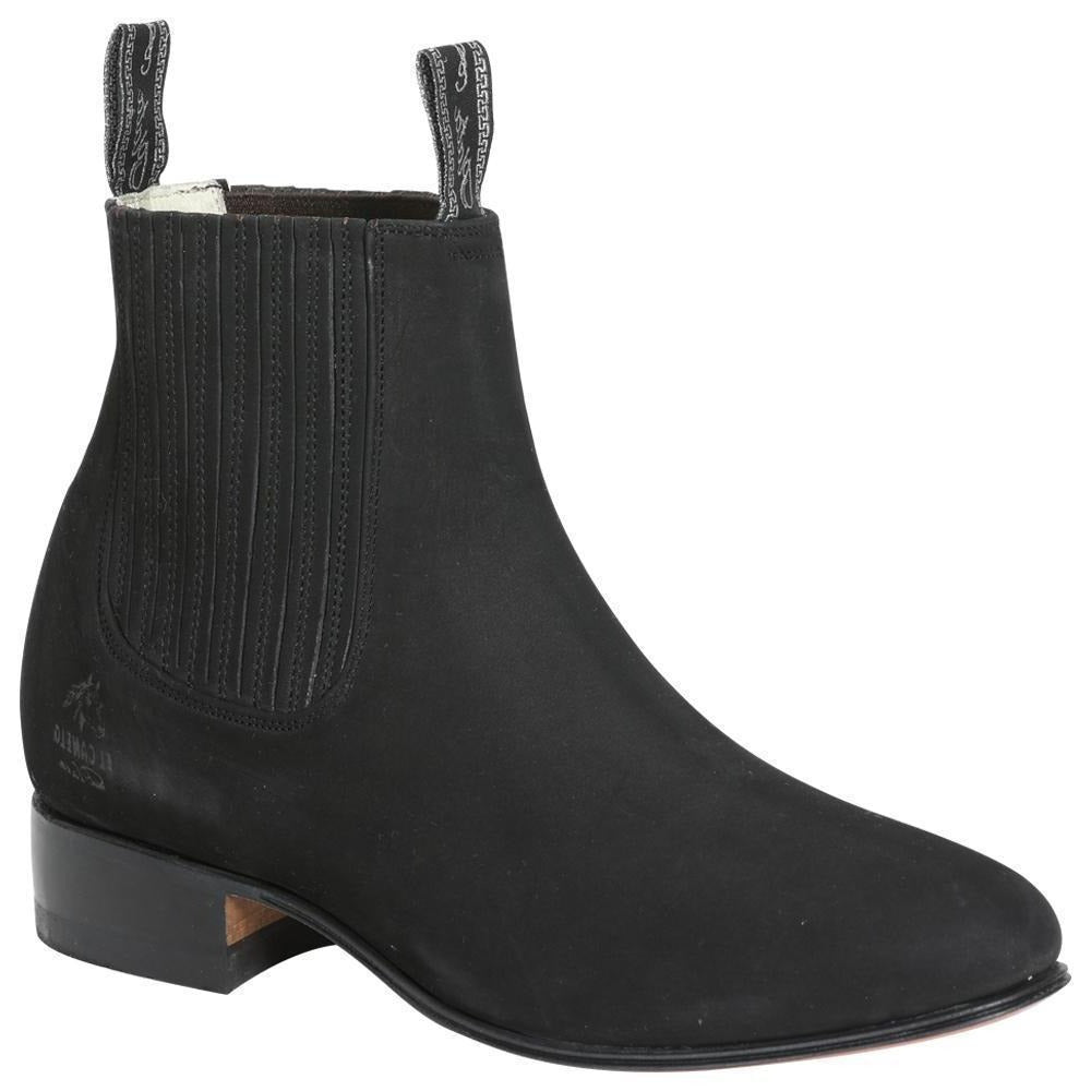 EL CANELO Men's Black Suede Ankle Boots