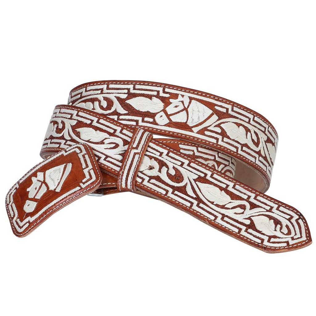 Men's Tan Pita Thread Western Belt