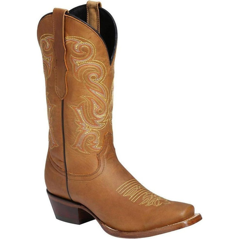 EL GENERAL Women's Tan Western Boots - Square Toe