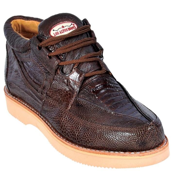 LOS ALTOS Men's Brown Ostrich Shoes