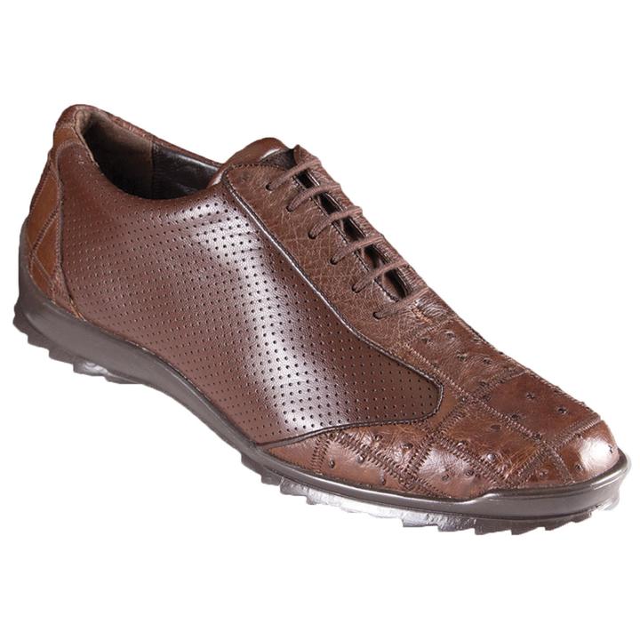 LOS ALTOS Men's Brown Ostrich Shoes