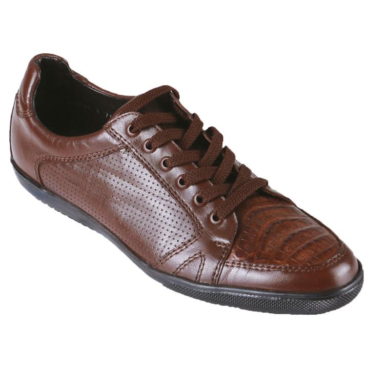 LOS ALTOS Men's Brown Caiman Shoes