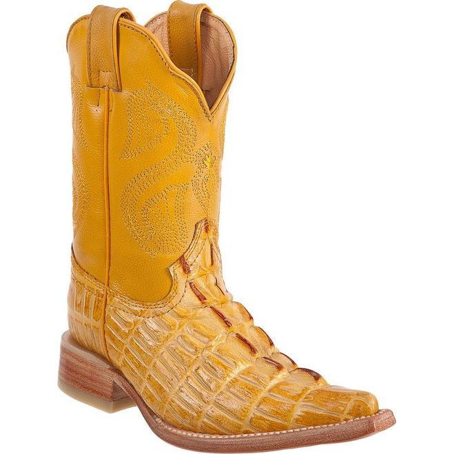 DIEGO'S Kids' Buttercup Crocodile Print Boots - Ch Toe