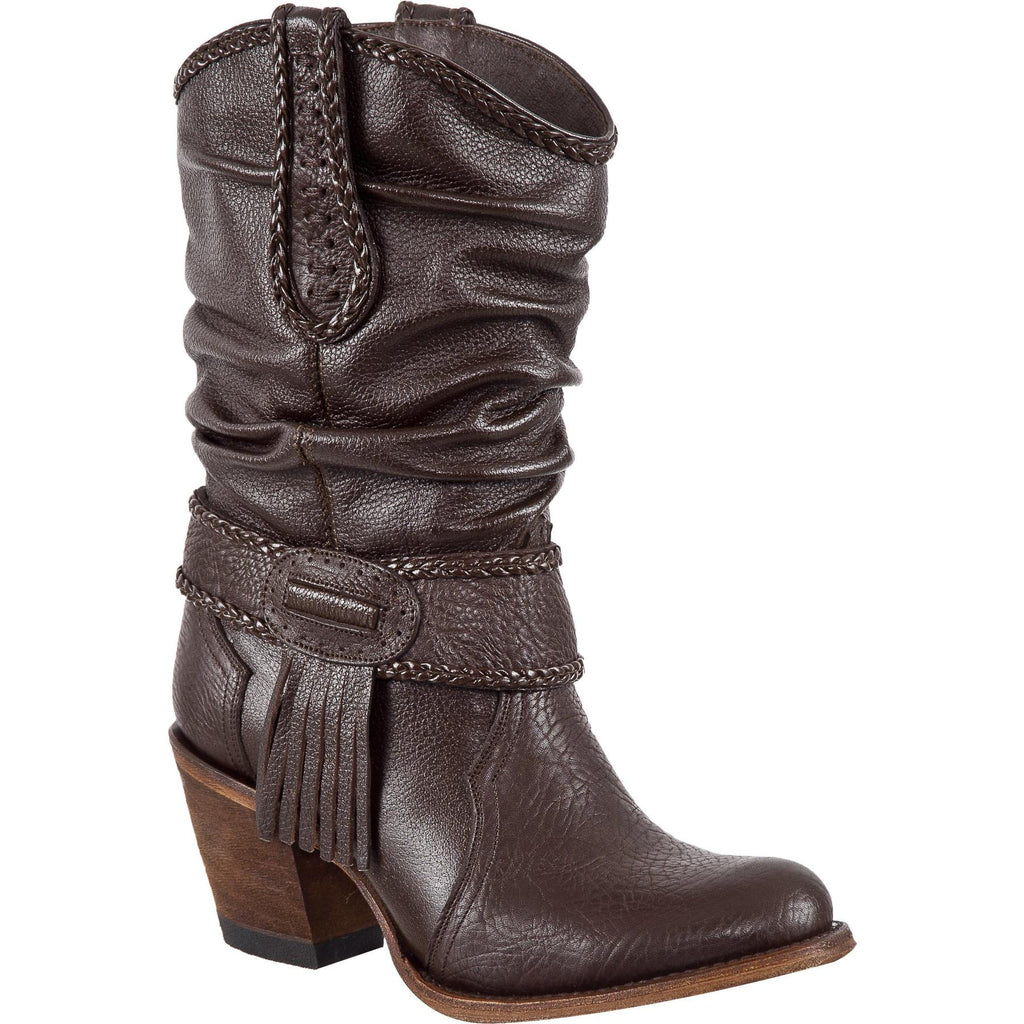 QUINCY Women's Brown Boots - Round Toe