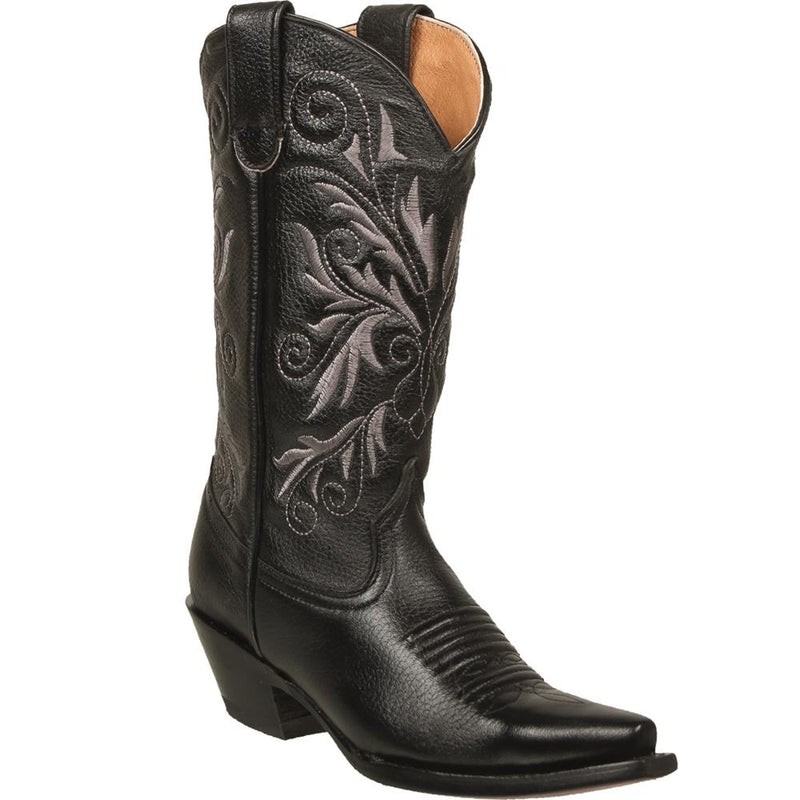 QUINCY Women's Black Western Boots - Snip Toe