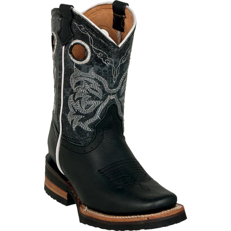 QUINCY Kids' Black Rodeo Boots