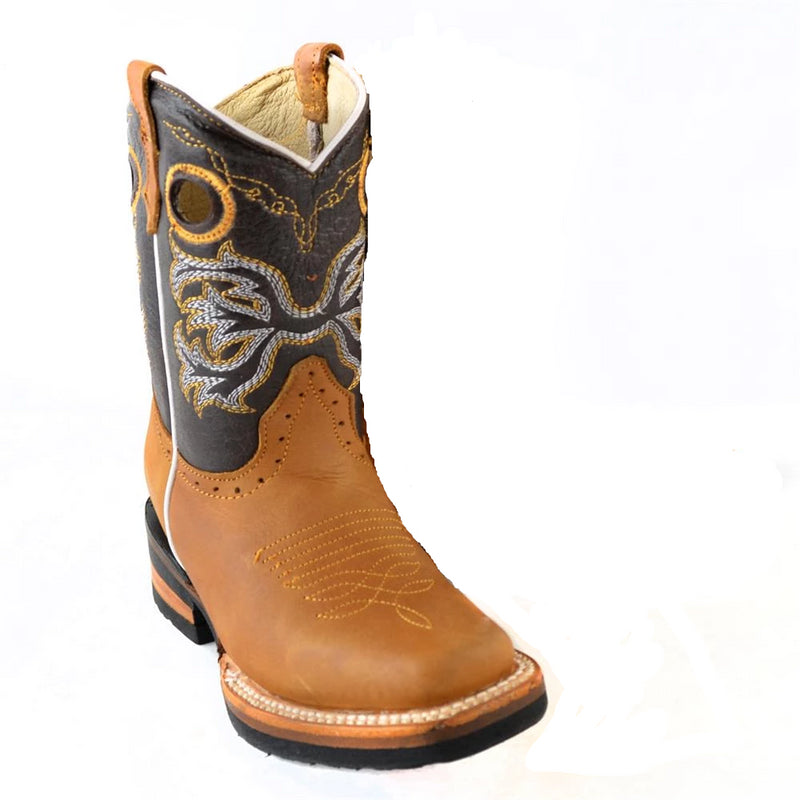 QUINCY Kids' Tan Rodeo Boots