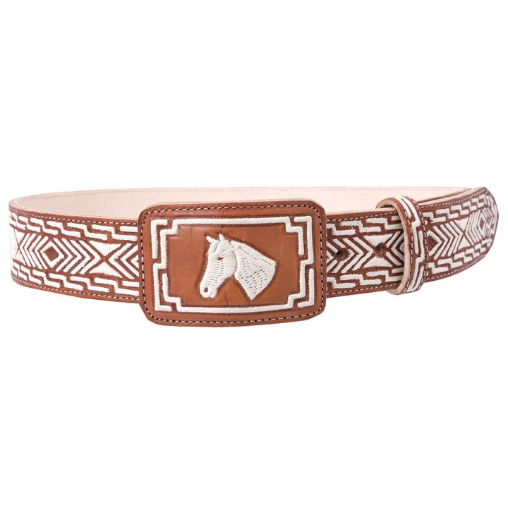 WHITE DIAMOND Men's Tan Pita Thread Belt