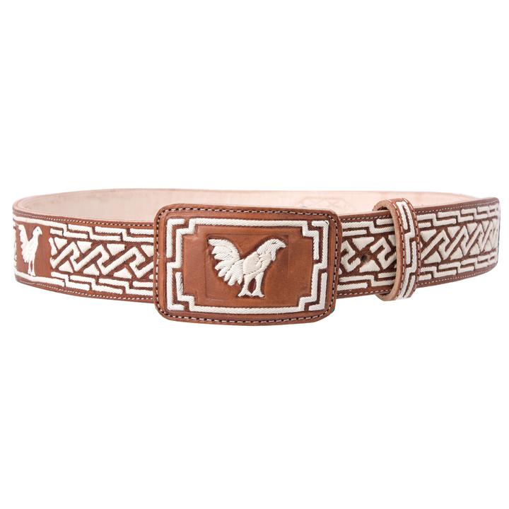 WHITE DIAMOND Men's Tan Pita Thread Belt