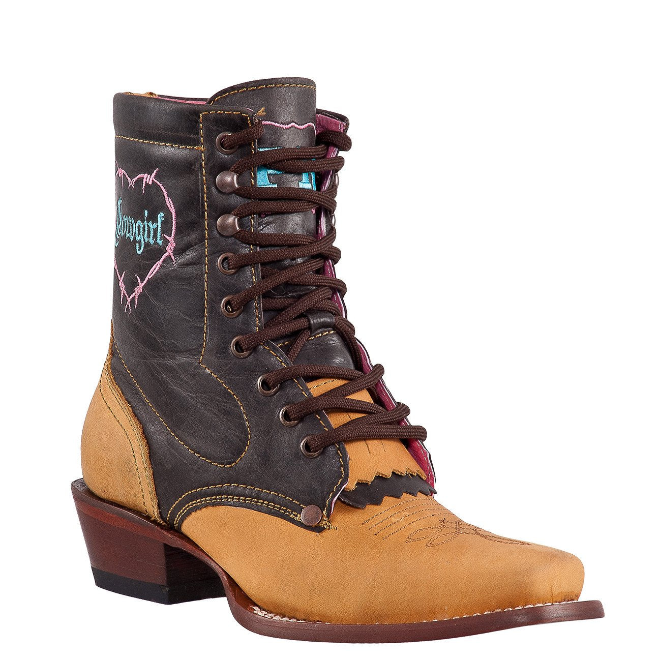QUINCY Women s Buttercup Lacer Boots Square Toe Rodeo Boots