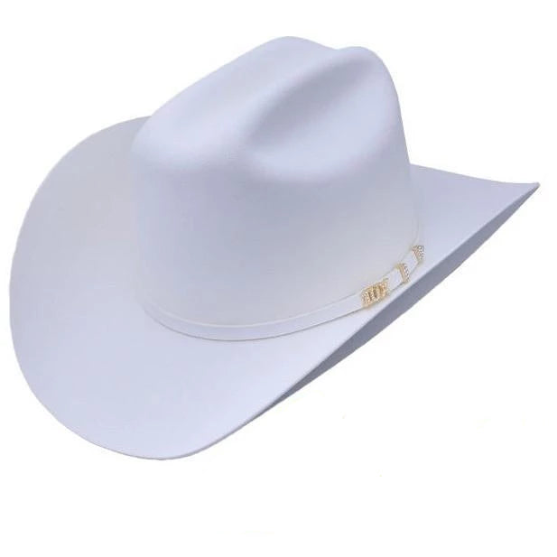 SERRATELLI Men's White 10X Beaver Felt Cowboy Hat