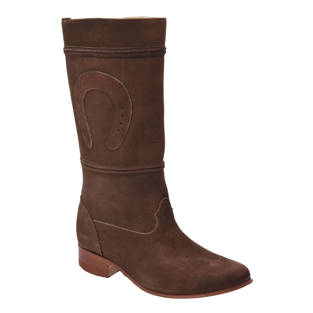 WHITE DIAMOND Women's Chocolate Suede Equestrian Boots - Escaramuza